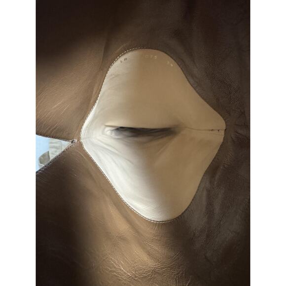 Diane B Boots Womens Size 9 Tan Suede Over Knee Fringe Made in Italy Block Heel - Picture 11 of 16